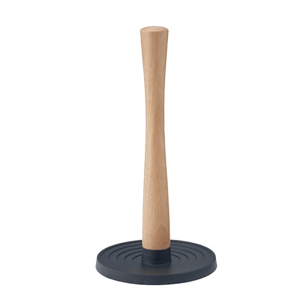 1pc（Black）Paper towel holder Holder for paper towel - wood