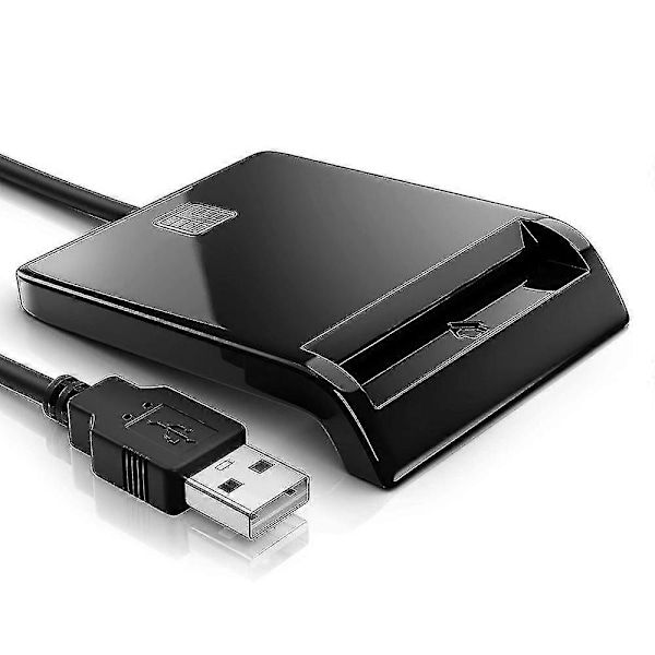 ID-kortlukija USB Smart Card Reader, musta [DB]
