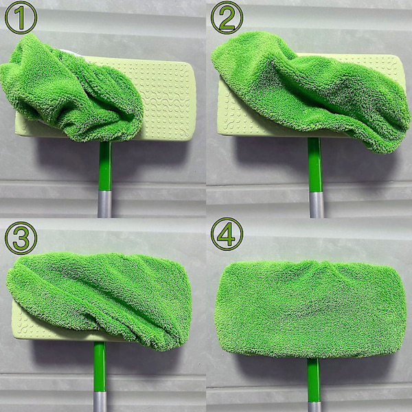 Uudelleenkäytettävät mikrokuitumoppityynyt, jotka ovat yhteensopivia Swiffer Sweeper Mopin kanssa, pestävät kuivat märät pyyhkeet puulattioiden puhdistukseen, 4 kpl