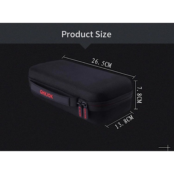 Stor Svart Hård Förvaringsväska, Fodral Kompatibelt med Nintendo Switch
