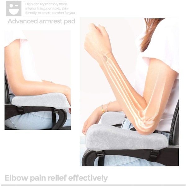 Svart Kvalitets Armlene / Armleneputer Memory Foam
