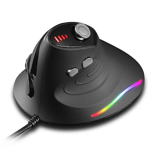 C-10 Kablet optisk vertikal mus Programmerbar spillmus Rgb Ergonomisk mus 5-trinns justerbar Dpi for PC Laptop