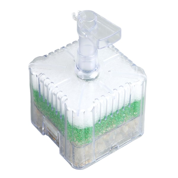 Akvariefilter med biokemisk svamp, mini luftdrivet flerskiktsfilter