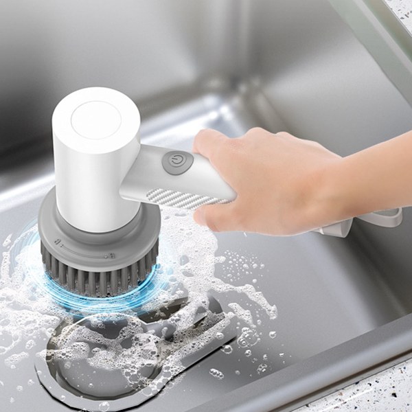 Håndholdt Elektrisk Rengøringsbørste USB Opladning Køkken Komfur Vask Scrubber