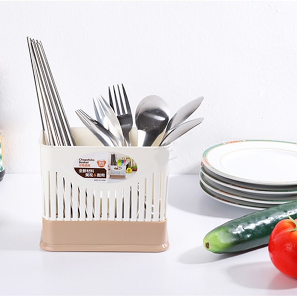 Vertikal bestikkboks Multipurpose spisepinner Etui Bestikk Avrenningsstativ