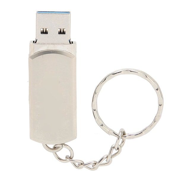 Avaimenperä USB3.0-muistitikku Matkapuhelin Tietokone Kaksikäyttöinen Kannettava Alumiiniseos U-levy TypeC-sovittimilla (16GB Hopea)