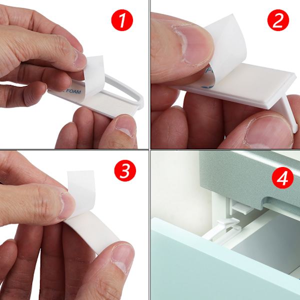 4 pcs invisible childproof drawer lock door safety lock for children