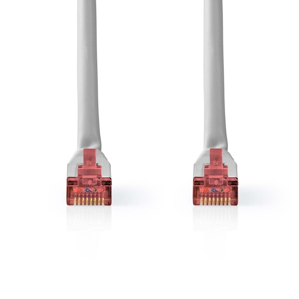 CAT6 Verkkokaapeli | RJ45 uros | RJ45 uros | SF/UTP | 10.0 m | Pyöreä | PVC | Harmaa | Tarra