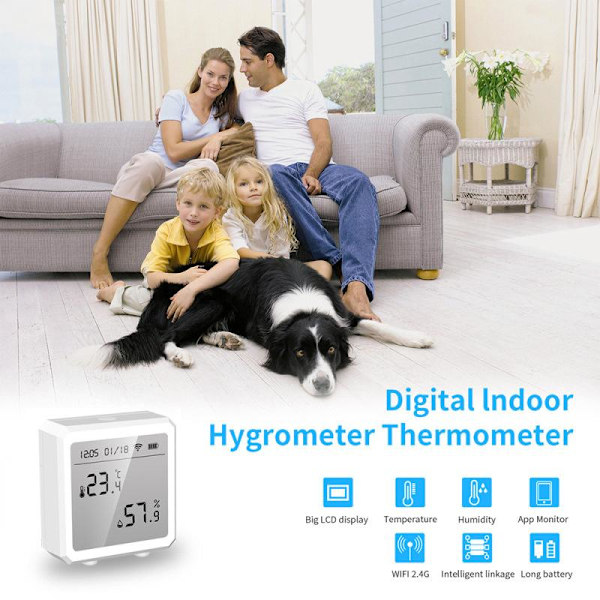 WiFi-termometer og hygrometer med APP til smarte hjem