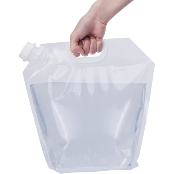 2-pack 5L hopfällbar vattenbehållare hopfällbar vattenförvaringsdunk med kran vattenbehållare bärbar vattentank nödförvaring för fiske camping