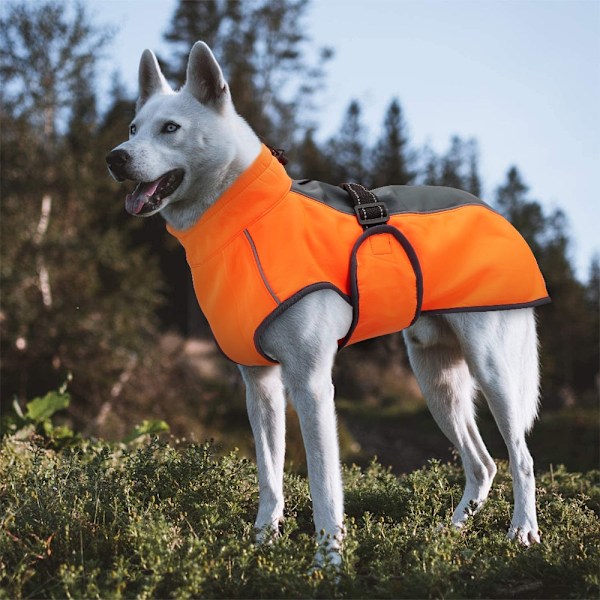Hundjacka för utomhusbruk Vattentät reflekterande husdjurskläder Kappa Hundkläder Väst Vinter Varma hundkläder för stora hundar Labrador Ljusgrå
