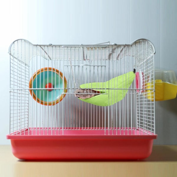 A/A Hengekøye for smådyr, bananform, varm hengekøye for kjæledyr, hamster, ilder, ekorn (grønn)