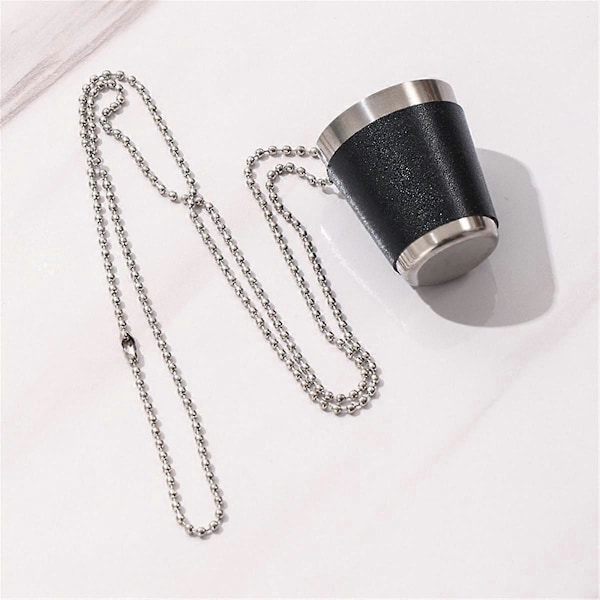 Pakke med 6 Shotglass Metall for Hengende Shotglass Rustfritt Stål med Kjede Shotglass 30ml Shotglass for Fester, B
