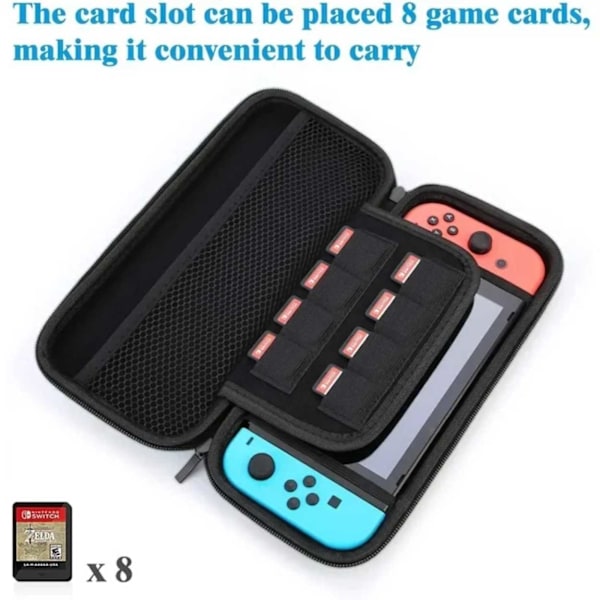 Hard Oppbevaringsveske Nintendo Switch/Switch OLED Kompatibel Svart svart