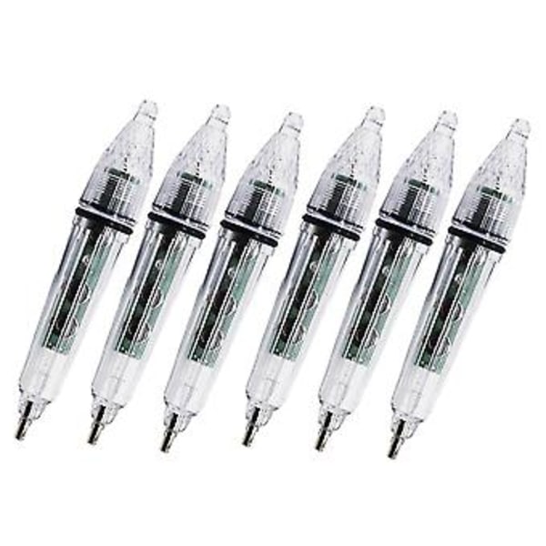 6 stk. Dypvanns LED, Undervanns LED-belysning, Agnlokkelykt, Fiskeutstyr For S