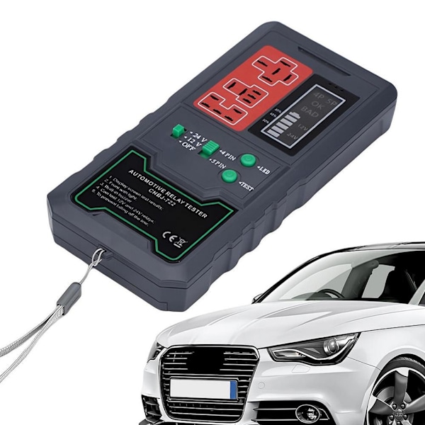12V 24V Batteritestare Reläanalysator Generator Checker Fordon Vevstart Laddningssystem Diagnostikverktyg för Motorcykel