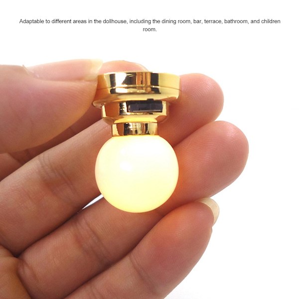 1:12 Dukkehuss Miniature Loftlampe Model Rund LED Loftlampe Til Børn Mini Hus Dekoration Tilbehør