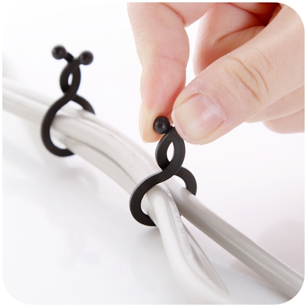 Cable Clips Organizer Sladdhanteringssystem för Hemmakontor 20-pack