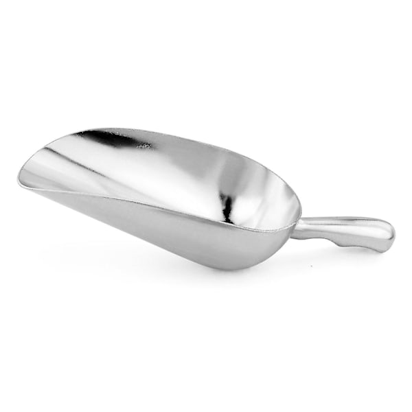 One Piece Cast Aluminium Rund Botten Bare Ice Flour Utility Scoop, 24 Ounce, Silver (Handtvätt Endast) (shikai)-yuhao