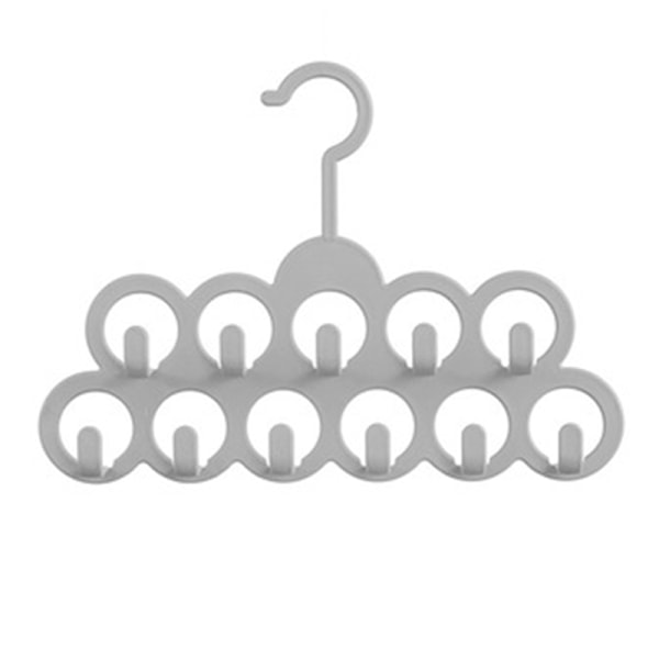 Slinga Tørklædeophæng skridsikker Multifunktionsgarderobe Organisation Opbevaringsholder Til Tørklæde Herre Slips Dame Sjal 11 løkker