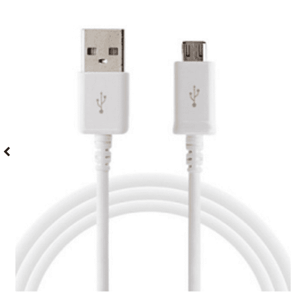 2 Meter Micro-USB Laddningskabel Samsung/Sony/Huawei/LG/HTC/PS4 Vit