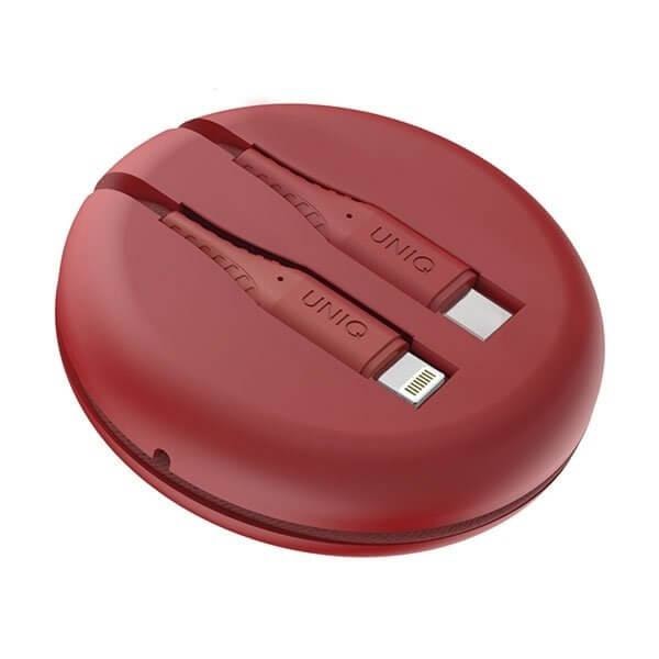 UNIQ MFI Halo USB-C-lightning -kaapeli 18W 1,2m karmiininpunainen