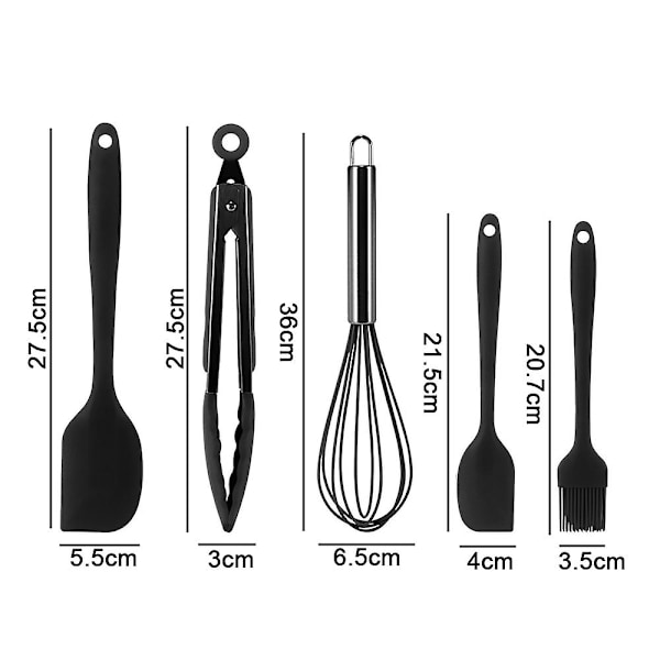 Silikon kjøkkenutstyr DIY Baking Cake Tools Five Pi