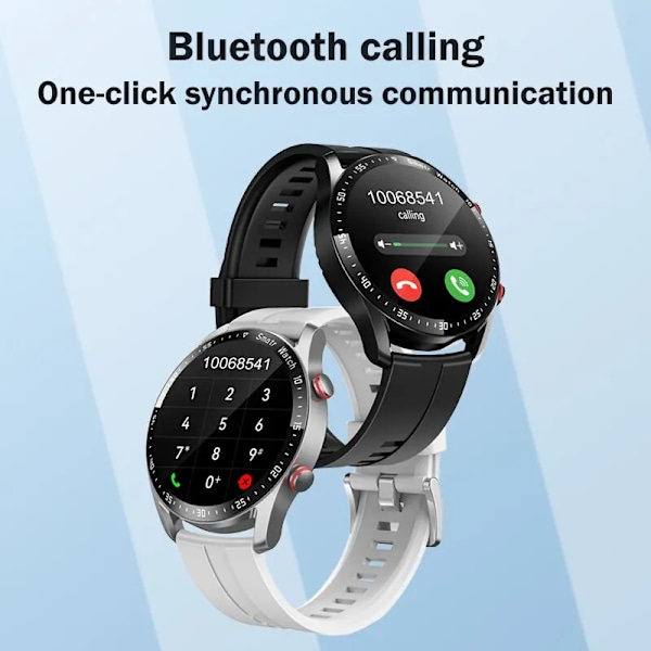 Smartklokke Bluetooth-anrop EKG PPG Full berøringsskjerm Vær Samtaleinformasjon Påminnelse Multi Voice Sportsmodus Smart Armbånd