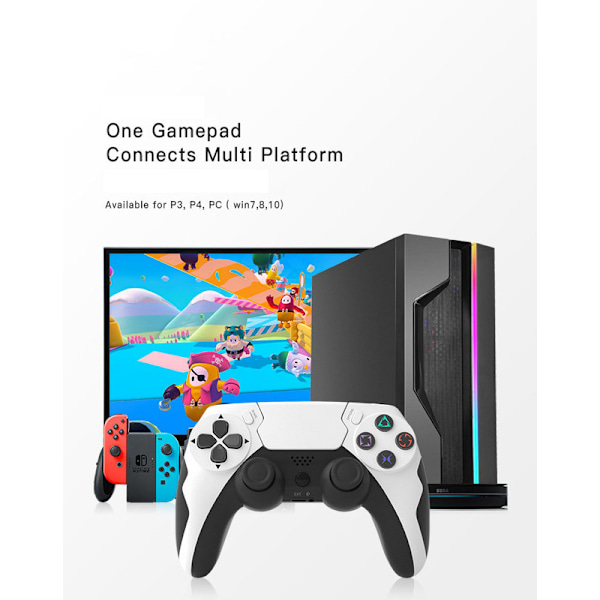 PS4 Bluetooth4.0 Trådløs controller Mørk Rød