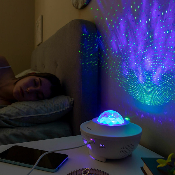Stjerneprojektor med LED, Laser og BT-Højttaler