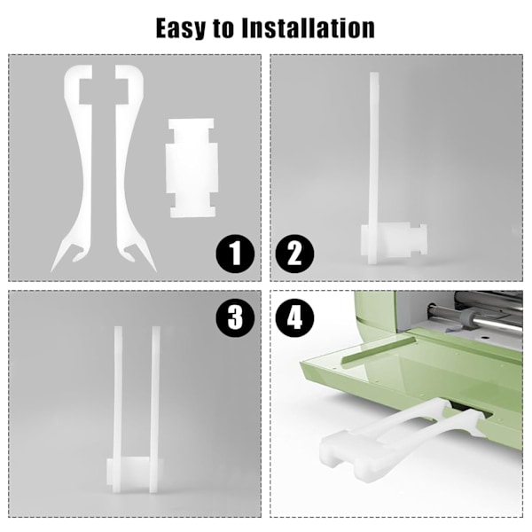 Brickförlängare för Cricut Maker3 Maker-serien, skärmatta förlängare stöd bricka kompatibel med Cricut mattillbehör matthållare (vit)