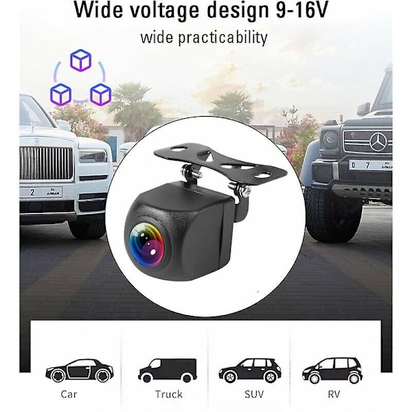 WIFI Trådlös Bil Backkamera 170 Graders Dashkamera HD Nattseende för iPhone Android 12V 24V