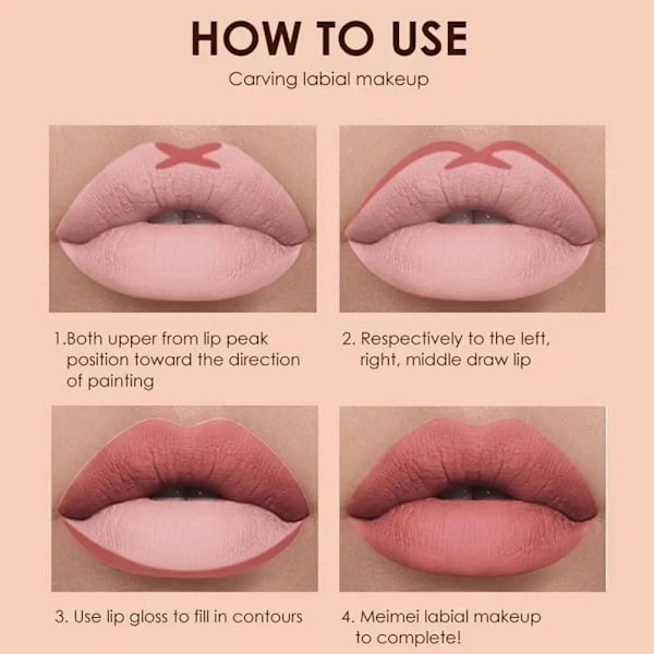 6 Farver Lip Gloss Mat Flydende Læbestift Makeup Langvarig Vandfast