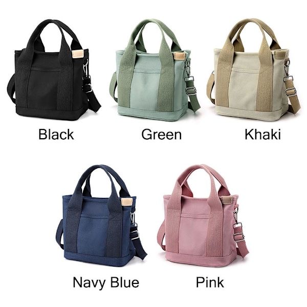 Canvas Tote Bag Rosa med Flere Lommer - Spot Sales