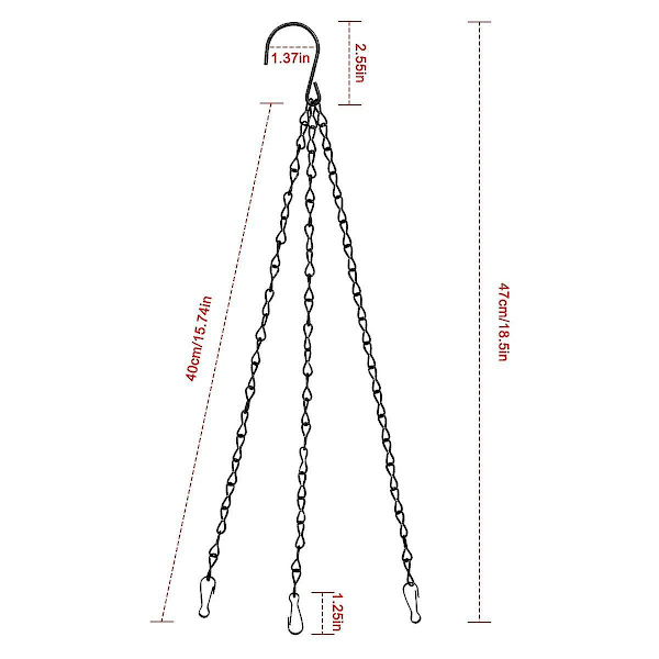 Pakke med Hengende Kjeder med Kroker Blomsterpotte Kjeder for Hengende Planter