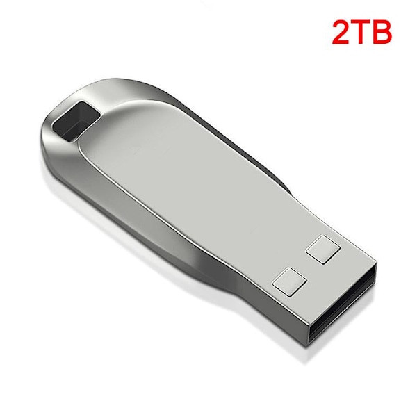 USB 3.0 2TB Flash-enhed Pendrive Høj Hastighed Data Hukommelse Lagring Flash Disk Stick db Sølv