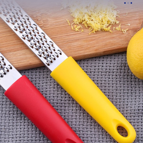 Ostriv med langt håndtag Rustfrit stål Citrus Zester Skarp Citron Zesters Værktøj til Chokolade Grøntsager Citron