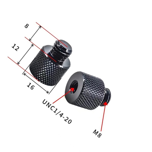Stativgängadapter M12 till 1/4\" Hane - 5-pack M8