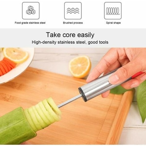 Grönsaksurholkare Rostfritt stål Roterande Borrmaskin Grönsaksborr Fruktborr för Barn Sallad Matlagning DIY - Perfekt