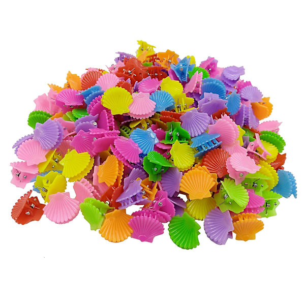 100 stk Mini Hårklemmer for Barn, Assorterte Farger Vakre Mini Sommerfugl Hårklemmer Hårtilbehør For Jenter