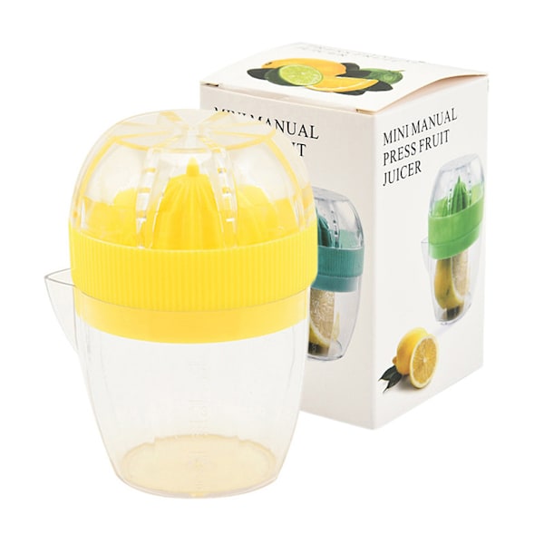 PP Plast Appelsin Juicer Sitronpresse Pressfrukt Juicing Kopp Mini Manuell Juicer Gul