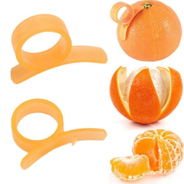 2 stk. Appelsinskræller - Frugtskræller - Citrusfrugter - Skræl multifarve