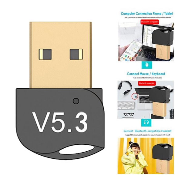 PULMCheerger Bluetooth 5.3 EDR USB-sovitin PC-vastaanottimelle - Tra blackA one-size