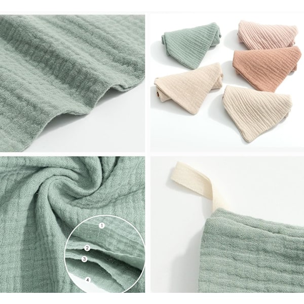 10 st Baby Muslin Tvättlappar (25 x 25 cm) Bomulls Baby Tvättlappar, Baby Muslin Tvättlappar, Baby Ansiktshanddukar, Nyfödd Baby