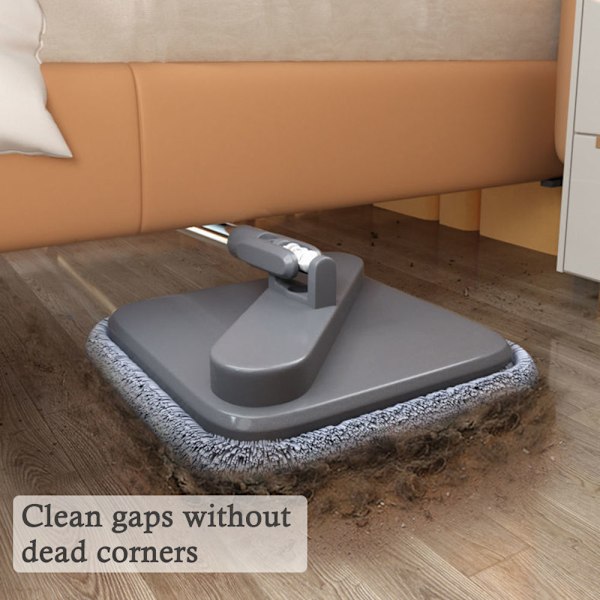 Integrated Flat Mop with Bucket Hangable Design Rotating Wash Mop for Living Room