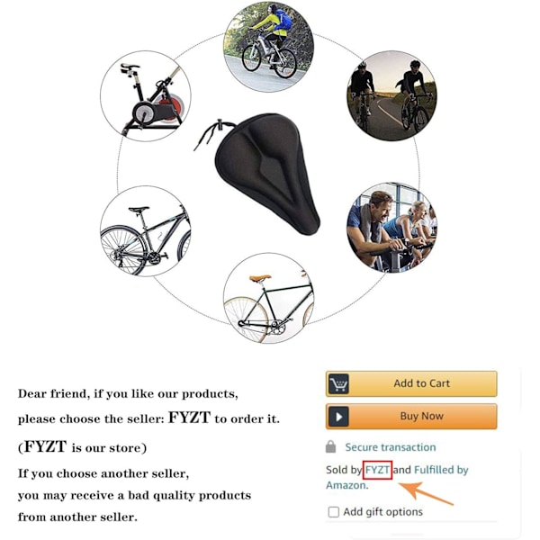 Erittäin pehmeä geelipäällinen pyörän satulaan, geelipäällinen pyöränistuintyyny, mukava maastopyörään, maantiepyörään, MTB:hen, urheilupyörään,