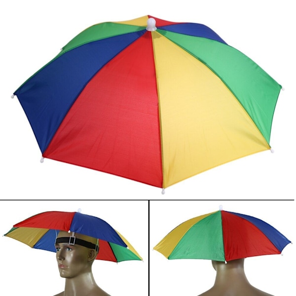 Colorful Head Umbrella: Collapsible & Stylish Protection