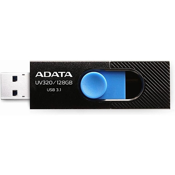 ADATA UV320 USB 3.1 128 GB Hurtig Slide Uten Lokk Minnepenn Svart