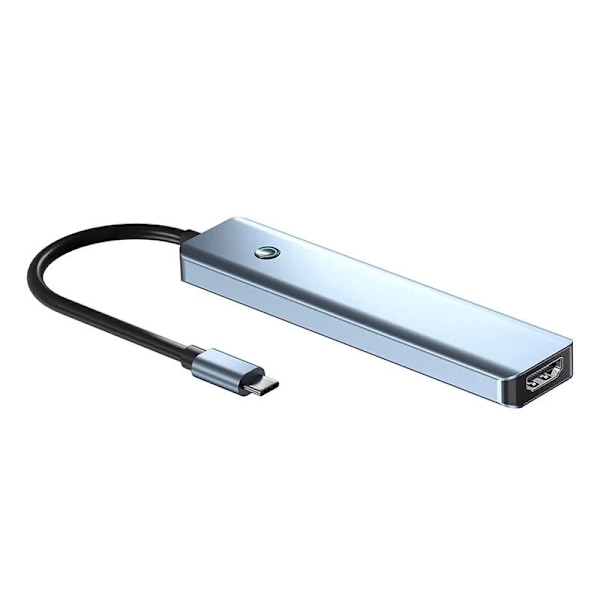 USB-C-keskitin 3xUSB3.0+USB-C, HDMI, PD, 100W