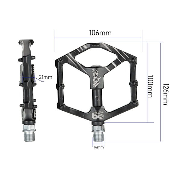 TacoBey MTB-cykelpedaler med SPD-sæt, klikpedaler Dobbeltplatform kompatibel med Shimano SPD-pedaler, 3-forseglede, skridsikre, lette